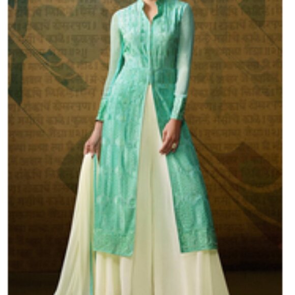 Mint Green Salwar Kameez Suit Set - Picture 13 of 13
